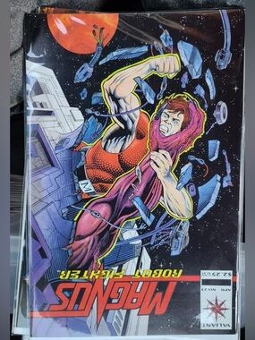 Vintage Comic Art Print - Superhero in Red and Purple Costume